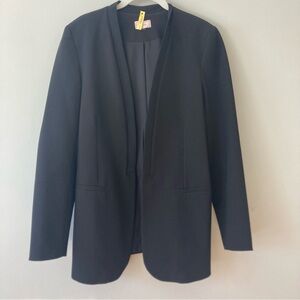 Black Blazer Jacket Polyester Lined Regular Fit Size L by love…ady